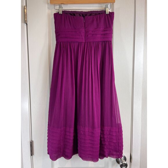 J Crew Women's Strapless Silk Empire Waist Dress Style 97895 Size 0 Petite - Picture 3 of 11